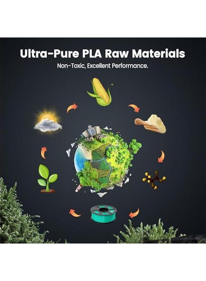 PLA 3D Printer Filament PLA Filament 1.75mm, Neatly Wound 3D Printing Filament 1.75mm, Dimensional Accuracy +/- 0.02 mm, Fit Most FDM 3D Printers, 1kg Spool (2.2lbs), Blue - Image 3